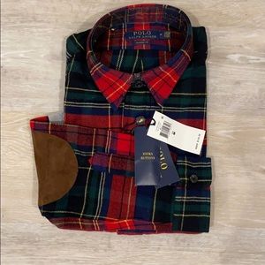 Polo classic fit button down with elbow patch